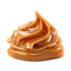 Caramel dulce de leche isolated on white background