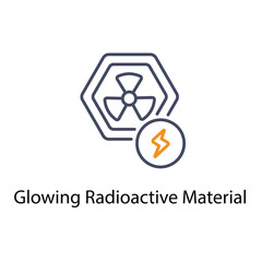 Glowing Radioactive Material vector icon