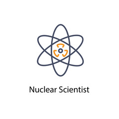 Nuclear Scientist vector icon