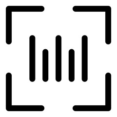 Barcode Scanner Glyph Icon