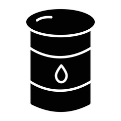 Oil Barrel Glyph Icon