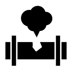 Gas Leak Glyph Icon