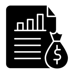 Financial Report Glyph Icon