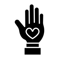 Obraz premium Kindness Glyph Icon