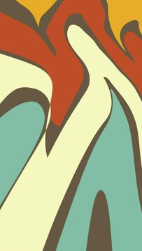 Abstract Colorful Retro Wave Pattern Animated Background. vertical video