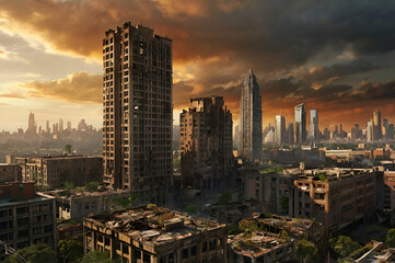 Fototapeta premium An abandoned city