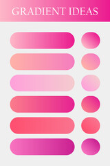 a set gradient color pallete, dradation colour template