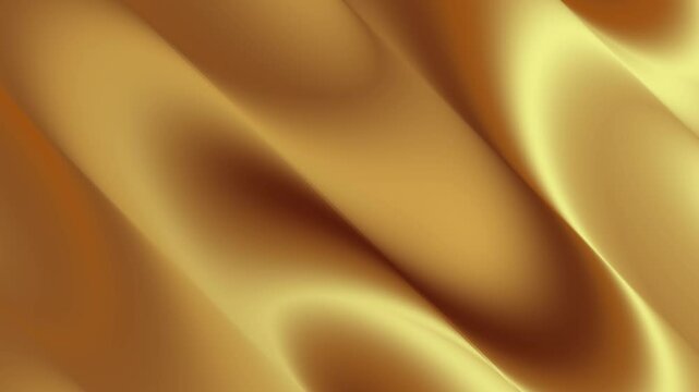 Golden Silk Wave Abstract Background