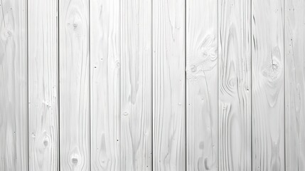 Monochrome White Wooden Wall Background with Natural Wood Plank Texture