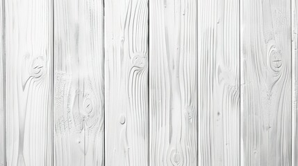 Monochrome White Wooden Wall Background with Natural Wood Plank Texture