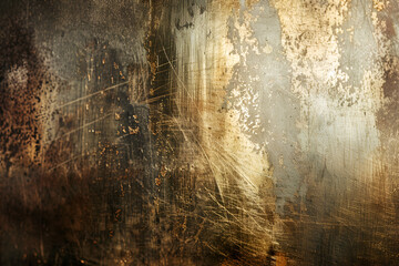 Weathered Metallic Surface with Scratches and Scuffs