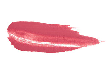 Smear of pink matte liquid lipstick on empty background