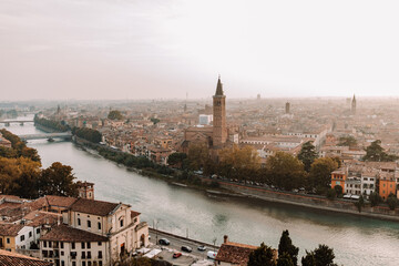 Fototapeta premium View of Verona from Piazzale Castel San Pietro