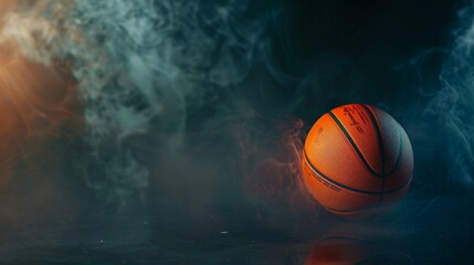 Obraz premium Basketball in Smoky Ambiance