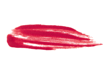 Smear of pink matte liquid lipstick on empty background