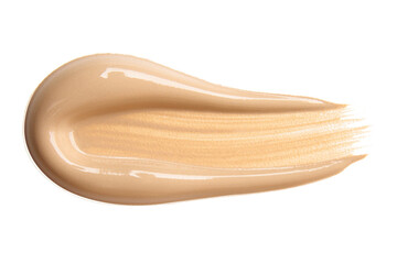 Smear of foundation on a blank background