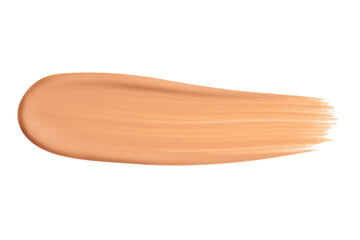 Smear of foundation on a blank background