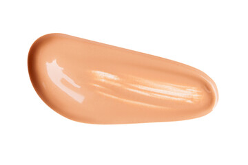 Smear of foundation on a blank background