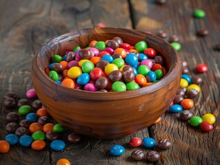 Colorful Candies mixed on bowl