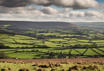 Obraz premium A view of the Pennines between Yorkshire and Lancashire