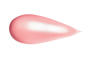 Smear of pink cream on empty background