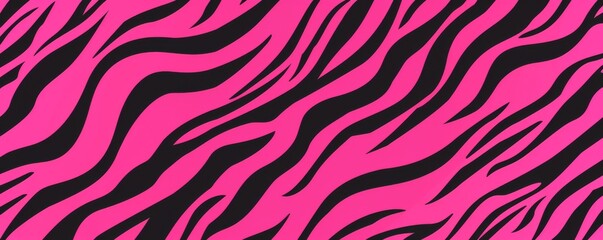 Vibrant pink and black zebra print pattern background