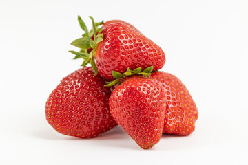 Strawberry close-up on a white background