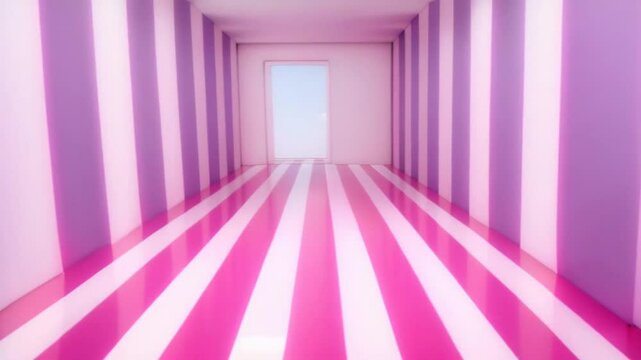 pink room with a wall