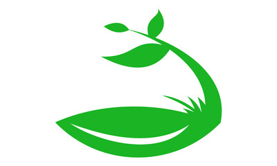 nature leaf icon logo