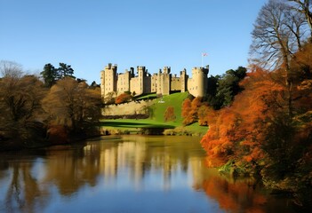 A view of Warwick Castle in the sunshine