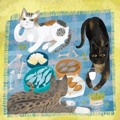 Purrrfect cat picnic