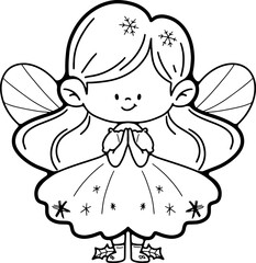 fairy tale prince princess dragon fairy
line drawing, wear white
hand drawn line illustration coloring book