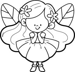 fairy tale prince princess dragon fairy
line drawing, wear white
hand drawn line illustration coloring book