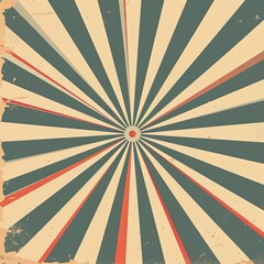 Fototapeta premium Vintage Retro Sunburst Background with Distressed Textured Effect in Red, Blue, Yellow, and Cream Tones - Nostalgic Radial Design for Graphic Projects