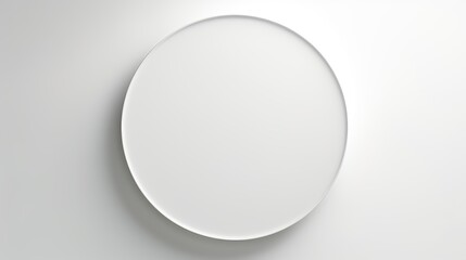 A classic, circular frame with a polished finish, its simplicity highlighting the beauty of the pure white background.