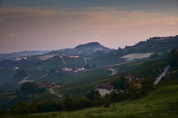Fototapeta premium the land of wine, Langhe Piedmont Italy