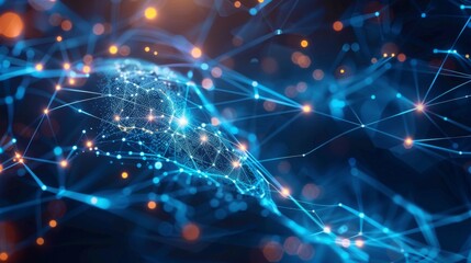 Abstract Digital Network Visualization