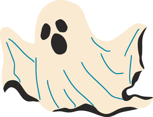Cute Ghost Halloween slogan retro design t-shirt design.