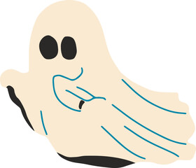 Cute Ghost Halloween slogan retro design t-shirt design.