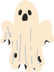 Cute Ghost Halloween slogan retro design t-shirt design.