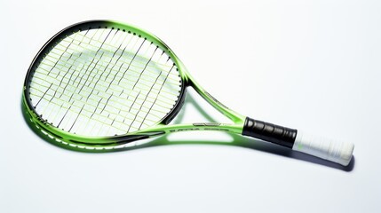 Tennis racket on white background