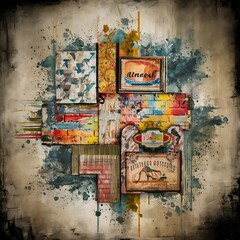 Textured abstract paint on canvas background  Wallpaper