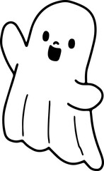 Obraz premium Cute Ghost Halloween slogan retro design t-shirt design.