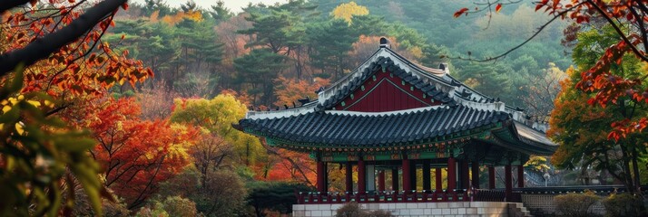 Obraz premium Chusok in South Korea, the nature of South Korea. architecture of South Korea