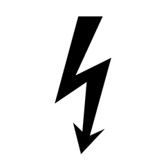 Electrical Hazard Black Icon,Vector Illustration, Isolate On White Background Label. EPS10