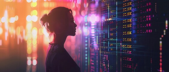 A viewer entranced by the financial flow