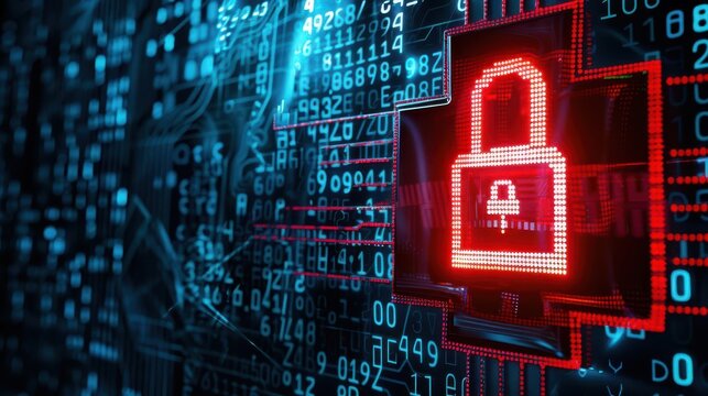 Flashing screen warning of a potential security breach