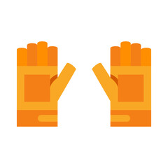 Gym gloves flat icon