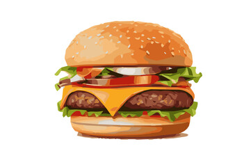 Hamburger Illustration for Hamburger day, National Burger Day vectors