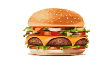 Hamburger Illustration for Hamburger day, National Burger Day vectors